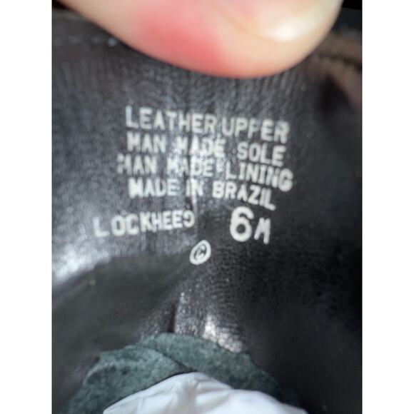 Vintage Pappagallo G-Tovino Made In Brazil Black Laced Up Leather Boots Size 6 M - Picture 8 of 8